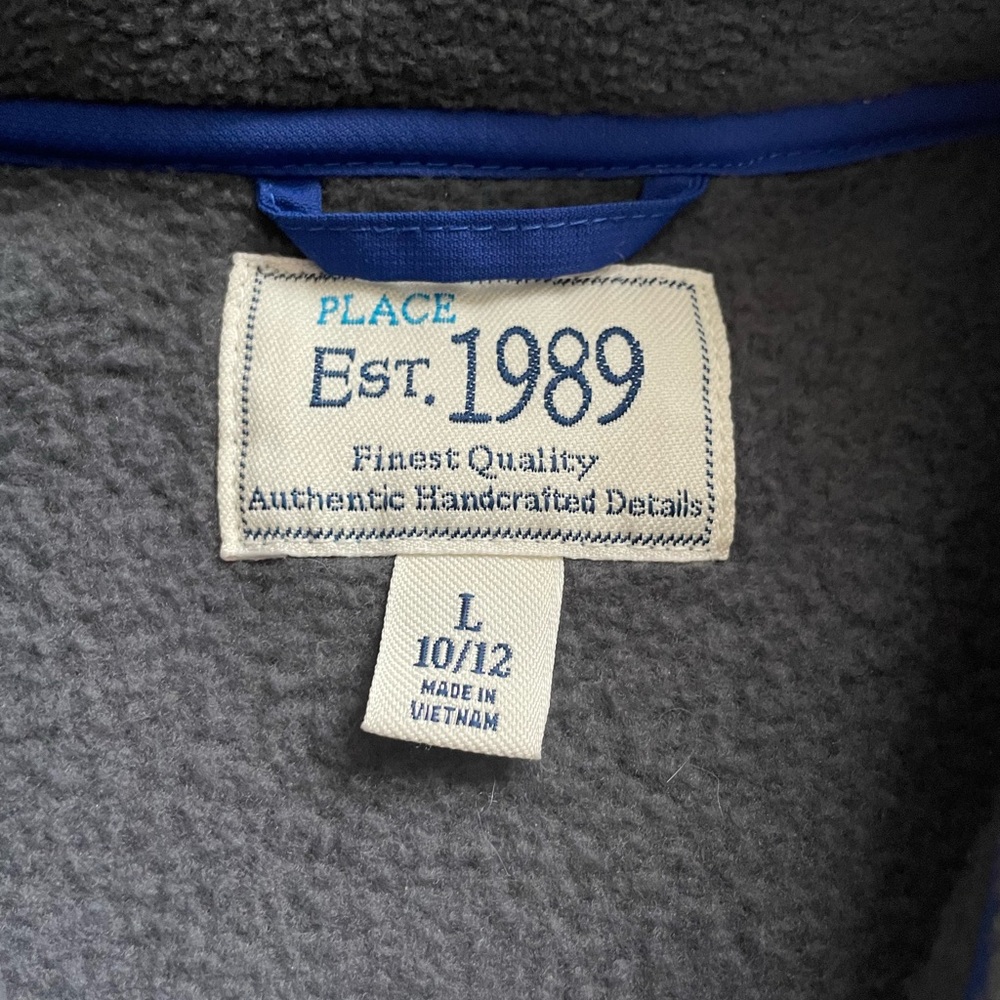 4/$25 | Children’s Place | Gray Zip-Up Fleece Jacket for Boys | L (10-12) - Picture 5 of 5